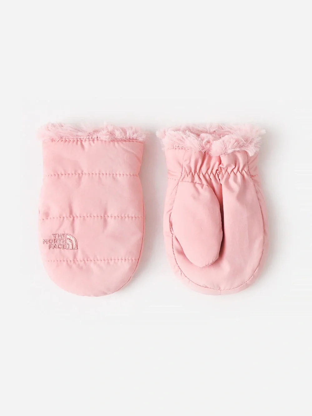 The North Face Kids Girls' Littles Mossbud Swirl Mitt Blush Pink Quilted Mittens